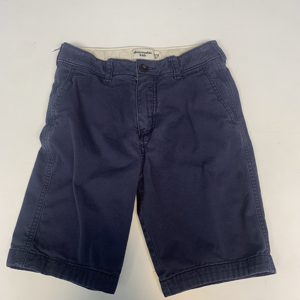 Abercrombie‎ Kids Chino Shorts Boys 11/12 Blue Preppy Classic School Casual
